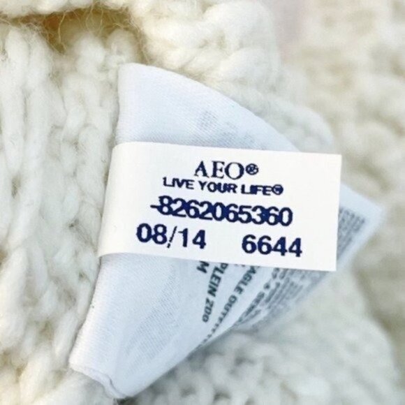 American Eagle Jegging Sweater oversized colorful snowflakes & stripes size XS - Picture 8 of 8